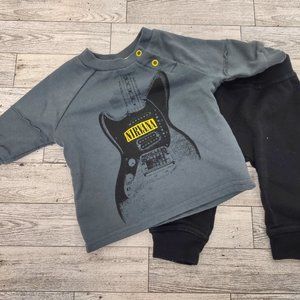 Nirvana Rock and Roll Band Baby Boy 0-3 Months set No Damage/ Soiling